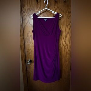 American Living Deep Purple Eggplant Sleeveless Dress Size 16